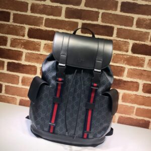 replica gucci large web backpack black