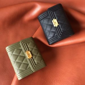 replica chanel le boy compact wallet