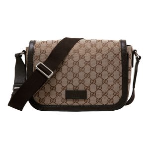 gucci crossbody bag guccissima gg adjustable shoulder strap, brown/beige