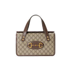 gucci horsebit 1955 small top handle shoulder bag, women, brown