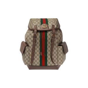 gucci ophidia gg monogram backpack, men’s, medium, beige/ebony