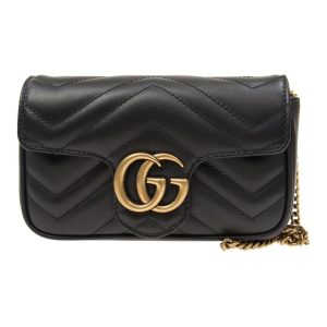 gucci gg marmont matelasse ultra mini bag, black