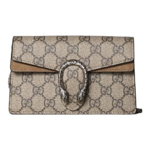 gucci dionysus super mini gg supreme shoulder backpack, beige/ebony