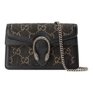 gucci ladies dionysus gg ultra mini shoulder bag, black