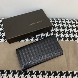replica bottega veneta intrecciato wallet black