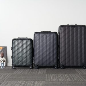 replica rimowa & dior suitcase black