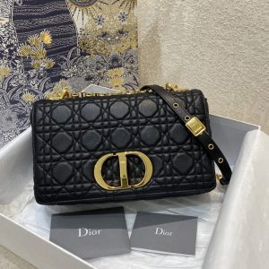replica dior caro bag black