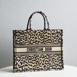 replica dior tote book leopard print