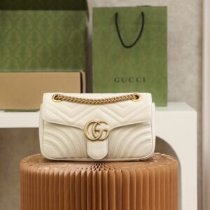 replica gucci gg marmont medium white
