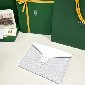 replica goyard camond pouch white