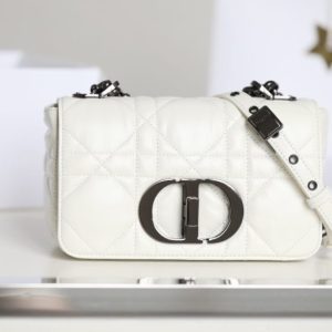 replica dior caro bag white gunmetal
