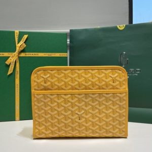 replica goyard jouvence toiletry bag yellow