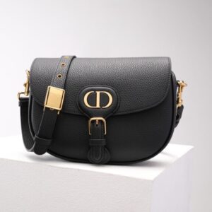 replica dior bobby black grained
