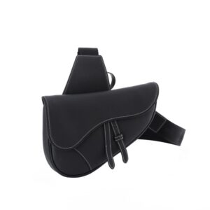 replica dior saddle bag black calfskin