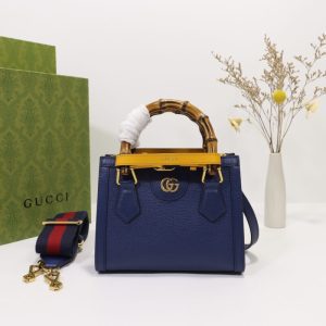 replica gucci diana small tote blue