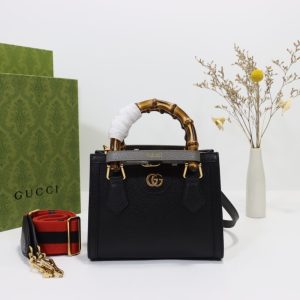 replica gucci diana small tote black