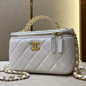 replica chanel 22s handle box bag white