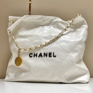replica chanel 22 medium handbag white