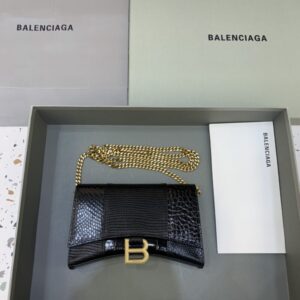 replica balenciaga hourglass on chain black