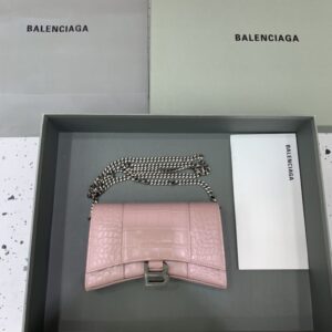replica balenciaga hourglass on chain pink
