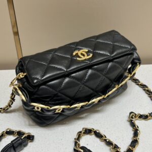 replica chanel hobo bag black