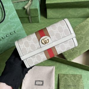 replica gucci ophidia long wallet white