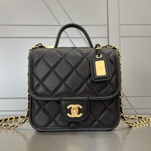 replica chanel tofu m bag black