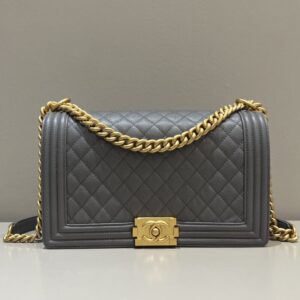 replica chanel le boy large grey