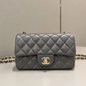 replica chanel classic flap 20cm grey