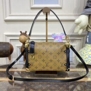 replica louis vuitton side trunk brown canvas