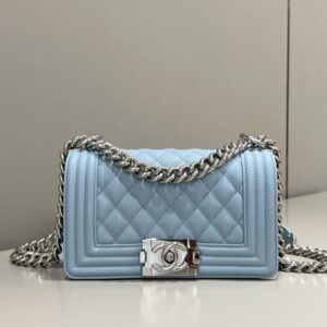 replica chanel le boy light blue