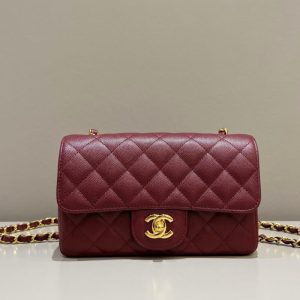replica chanel classic flap 25cm burgundy