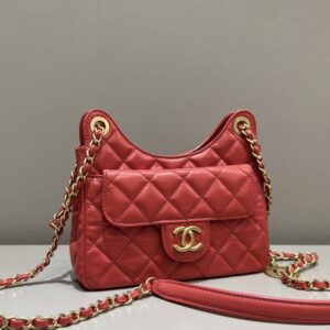 replica chanel hobo small red