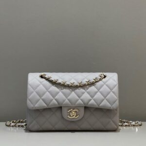 replica chanel classic flap 23cm gray