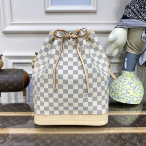 replica louis vuitton noe bucket white grid mm