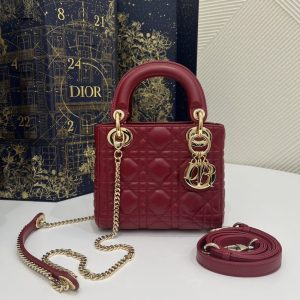 replica lady dior mini red