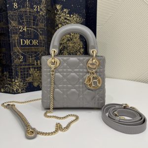 replica lady dior mini grey sillver