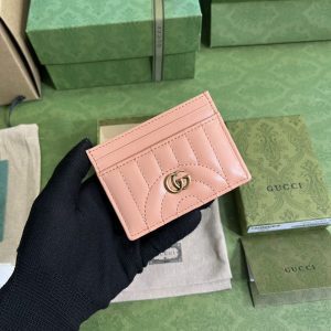 replica gucci marmont card holder pink