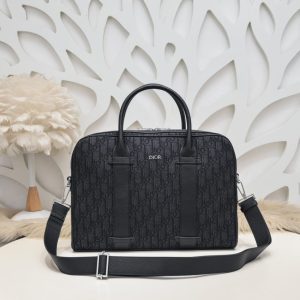 replica dior oblique briefcase black