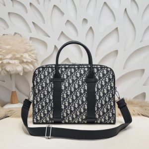 replica dior oblique briefcase white