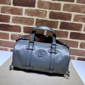 replica gucci luggage bag grey