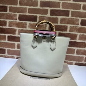 replica gucci diana medium tote bag white