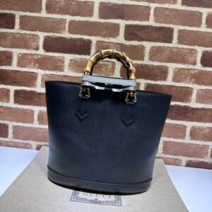 replica gucci diana medium tote bag black