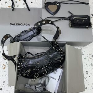 replica balenciaga le cagole black silver