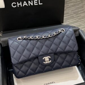 replica chanel classic flap 23cm sea blue