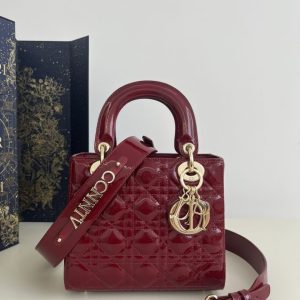 replica lady dior patent red abc