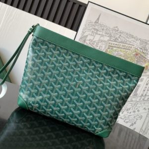 replica goyard conti pouch green