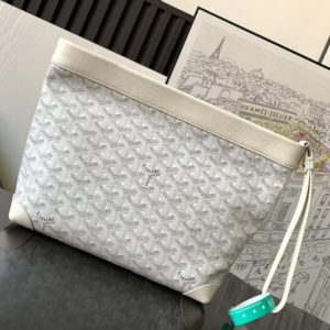 replica goyard conti pouch white