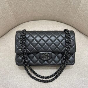 replica chanel classic flap 25cm all black