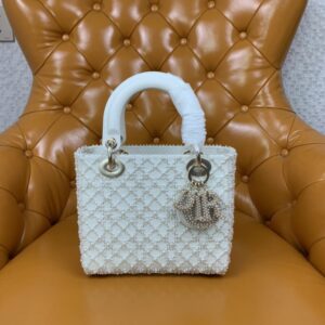 replica lady dior white pearl